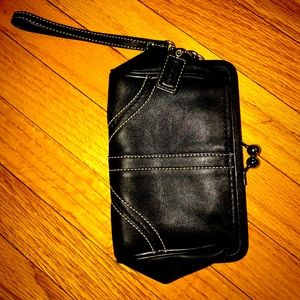 Coach black wristlet